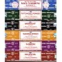 Set of 6 Incense Nag Champa Sunrise Sandalwood Midnight Patchouli Celesteal By Satya