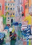 IMAGE OF 'A Canal, Venice', Original Painting, Home Decor Artwork