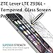 ZTE Lever LTE Z936L Z936C Glass Screen Protector, The3Knights[TM] - [Tempered Glass] + The3Knights[TM] Classic Stylus