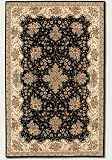 Isfahan Ebony Light Brown/Beige/Black by Couristan Oriental Rugs Aristocrat Collection
