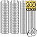 FANDAMEI 200 Pieces Split Key Rings Bulk for Keychain Key and Art Crafts(25 mm /0.98 inch 100pcs ï¼Œ28 mm /1.1 inch 100pcs)