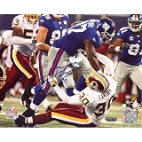 Steiner Sports NFL Brandon Jacobs 2008 Week 1 Vs Redskins Hit on Landry Autographed 8-by-10-Inch Photograph