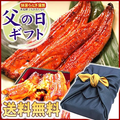 父の日ギフト 国産うなぎ特大長蒲焼・蒲焼セット 風呂敷包み ※6/14～17着