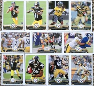 2013 Topps Football Pittsburgh Steelers Team Set In a Protective Case - 11 cards including Polamalu, Bell RC, Roethlisberger, Brown, Dwyer, Landry Jones RC, Jarvis Jones RC, Miller, Timmons, Wheaton RC, and a Team Card.