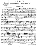Bach, J.S. Book II: Prelude and Fugue No. 14: Instantly download and print sheet music