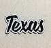 Texas - Black/White - Team Mascot - Words/Names - Iron on Applique/Embroidered Patch