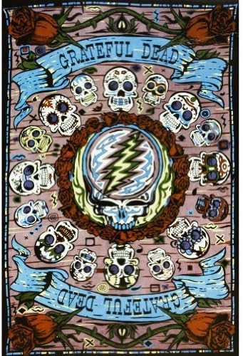 Grateful Dead Bear GRATEFUL DEAD tapestry GD MEXICALI SKULLS TAPESTRY