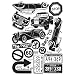 Antique Cars Black & White Easy Removable Wall Art Sticker Decals