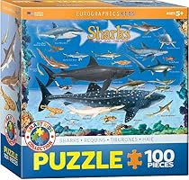 Sharks 100 Piece Jigsaw Puzzle
