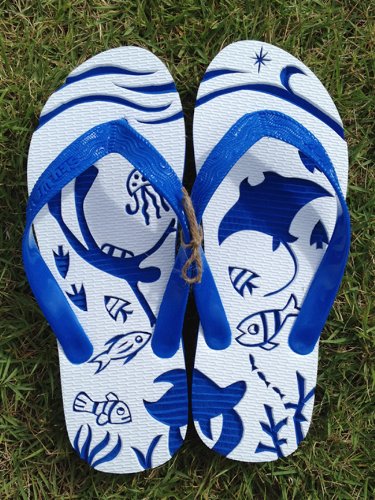 しまぞうりアート！！ここまでくると芸術ですね。。。