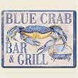 Blue Crab Bar and Grill Tempered Glass Small Cutting Board 8" By 10"