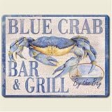 Small Cutting Board ~ Blue Crab Bar and Grill ~ 8x10 ~ made of tempered glass ~ code 353