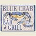 Small Cutting Board ~ Blue Crab Bar and Grill ~ 8x10 ~ made of tempered glass ~ code 353