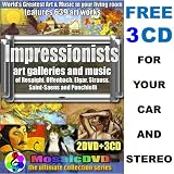 Impressionists Art Gallery and Music of the Time, 2DVDs+3CDs set, Art by Van Gogh, Cezanne, Renoir, Gauguin, Seurat, Degas and Music by Respighi, Offenbach, Ponchielli, Saint-Sa&euml;ns, Strauss