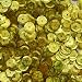8mm Cup Facet Round Sequin Paillettes ~ Yellow Metallic Hologram ~ Loose Sequins for Embroidery, bri