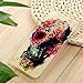 S6 Edge+ Plus Case - Mavis's Diary 2 Pcs Hard PC Cases for Samsung Galaxy S6 Edge Plus (Not for S6 and S6 Edge) Special White Skull + Colorful Flowers Skull Fashion Print Pattern Covers