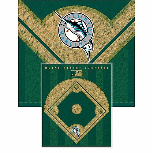 Buy Biederlack Florida Marlins Diamond Fleece Blanket by Biederlack