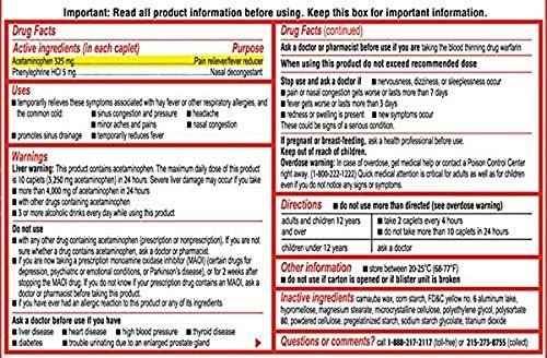 Pe Pressure And Pain, for Adults, Maximum Strength, Caplets, 24 Caplets, Compare to Sudafed, 2 Pack
