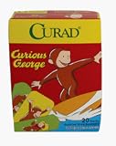 Curad Kids Sterile Assorted Bandages Curious George - 20 Ea