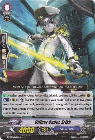 Cardfight!! Vanguard TCG - Officer Cadet, Erikk (BT08/093EN) - Blue Storm Armada