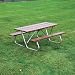 Recycled Plastic Picnic Table 8'W Brown Recycled Plastic