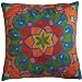 Koko 91504 SOUK Pillow 20x20 Moroccan tile inspired Hand crewel wool embroidery Cotton back Multicolor.