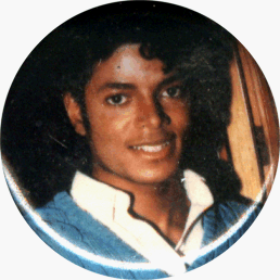 Michael Jackson - in Blue Sweater with White Collar - 1 1/4
