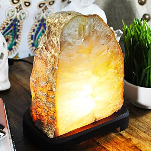 Natural Agate Lamp, Best quality Gemstone Lamp. Authentic Yellow Tree Company Lamp, Better than Himalayan Salt Lamp. ANL