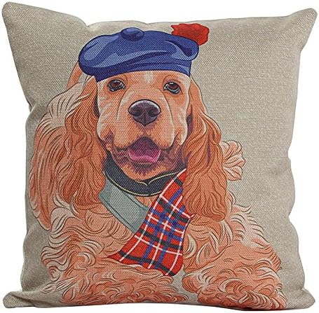 Cartoon Dog Throw Pillow Cases Home Decorative Cushion Cover 18inch (45x45cm)