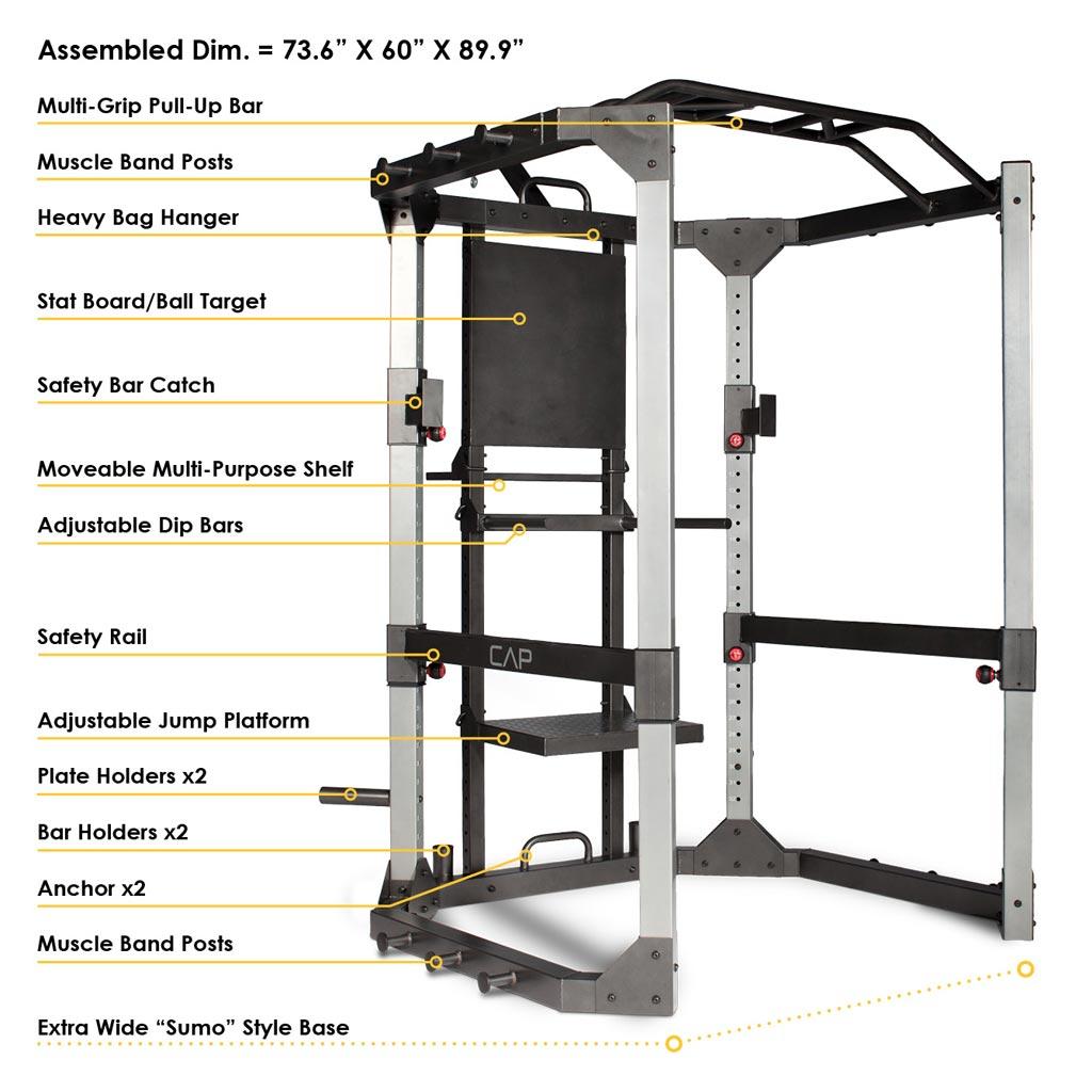 Cap Barbell Ultimate Power Cage with Performance Pack