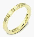 14 Karat Yellow Gold Stackable Sapphire Band Ring