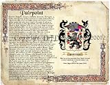 Pairpoint Coat of Arms/ Family Crest on Fine Paper and Family History (IN Stock)