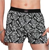(グンゼ)GUNZE BODYWILD ボディーワイルド TRUNKS クルーザーパンツ プリント布帛サテン BW9063A グレー L BW9063A