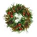 24" Pre-Lit Berries & Pinecones Fireside Christmas Wreath - Clear Lights