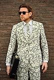 OppoSuits Men's Cashanova Party Costume Suit, Multi, 42