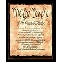 Constitution America Motivational Framed Art Poster Print - 16" X 20"