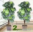 TWO 6' Fan Palm Artificial Trees with 5 Heads