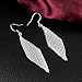 Annymall Fashion Bohemia Jewelry Rhombus Shape 925 Sterling Silver Plated Earrings for Women Girls