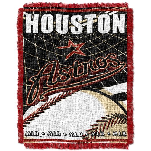 MLB Houston Astros 48-Inch-by-60-Inch Jacquard Acrylic Throw