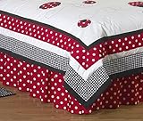 Red and White Polka Dot Ladybug Queen Bed Skirt by JoJo Designs