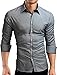 Grin&Bear Slim Fit men's checkered shirt dress shirt, petrol-white, M, SH571