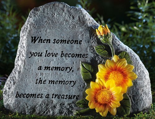 Solar Sunflower Memory Garden Stone by Winston Brands
