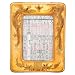 Handmade 9.5" Yellow Leather Picture Frame, 4x6 Photo Display With Hand-painted Dragon & Phoenix
