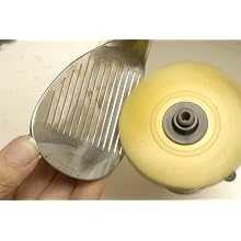 JoolTool Scotch-Brite Yellow Radial Bristle Brush Assembled with Plastic Tapered Mandrel Hub, Grit 80