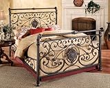 IMAGE OF Queen Hillsdale Mercer Metal Sleigh Bed in Antique Brown Finish