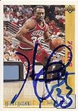 Hersey Hawkins Autographed/Hand Signed Basketball Card (Philadelphia 76ers) 1991 Upper Deck #155