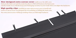 Vesul Updated Version Black Tonneau Cover Retractable Rear Trunk Cargo Luggage Security Shade Fits On Ford Escape 2013 2018 2019 With Open Handle And Extra Canvas Cover Color Updated Cargo Cover For Ford Escape 2013 2019