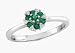 0.34tcw Emerald 0.06tcw Diamond 14K White Gold Ring