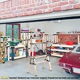 2x4basics 14429 Workbench and Shelving Storage System with Hooks and Clamps