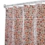 InterDesign River Rockz EVA Shower Curtain, Brown